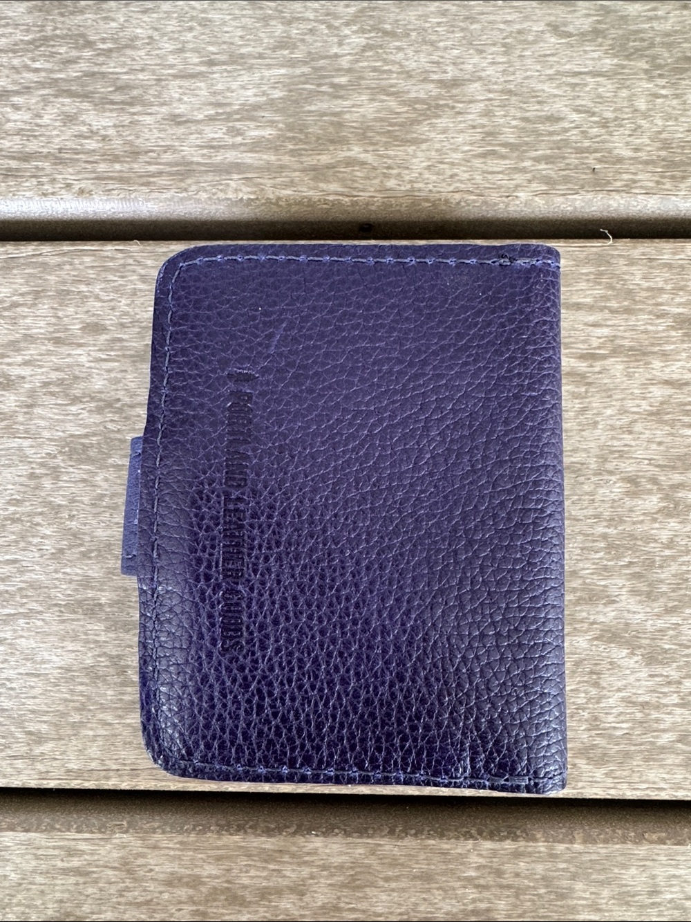 NWOT Portland Leather Goods Cobalt Mini Bifold Wallet - Picture 2 of 3